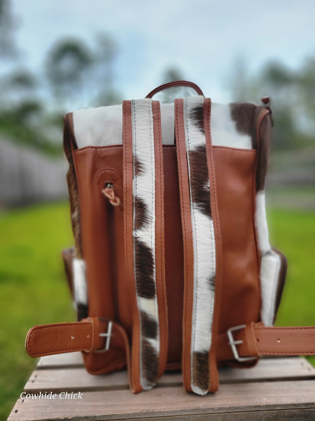 Leather Cowhide Backpack