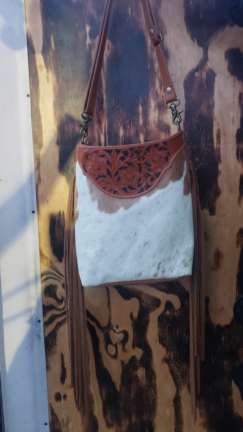 Raw Umber Cowhide Tooled
