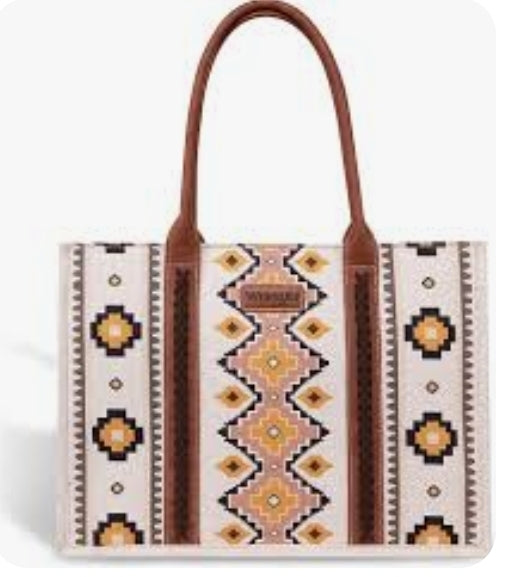 Wrangler Southwestern Canvas Tote COFFEE