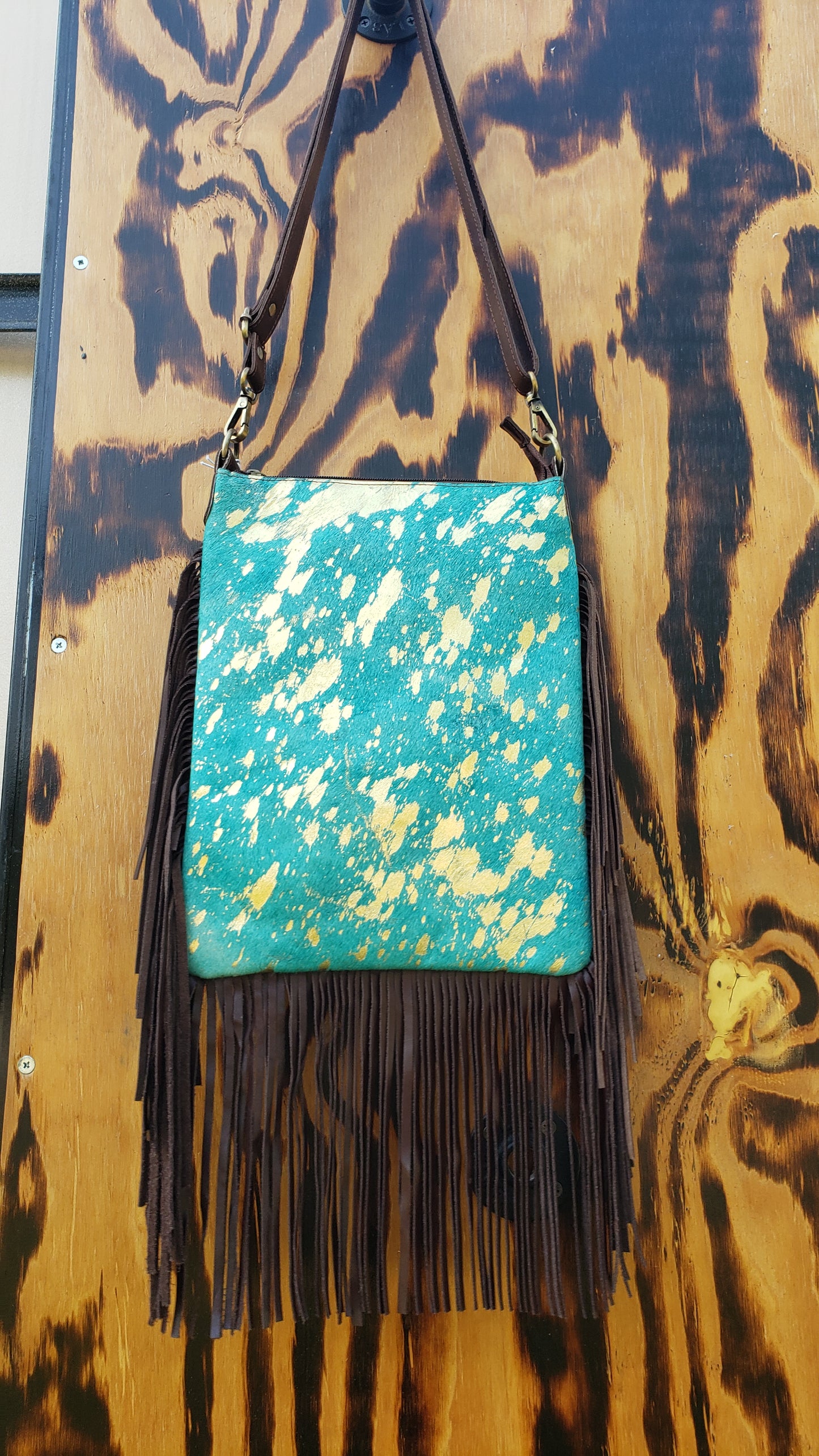Juliet Crossbody W/ Fringe-TEAL