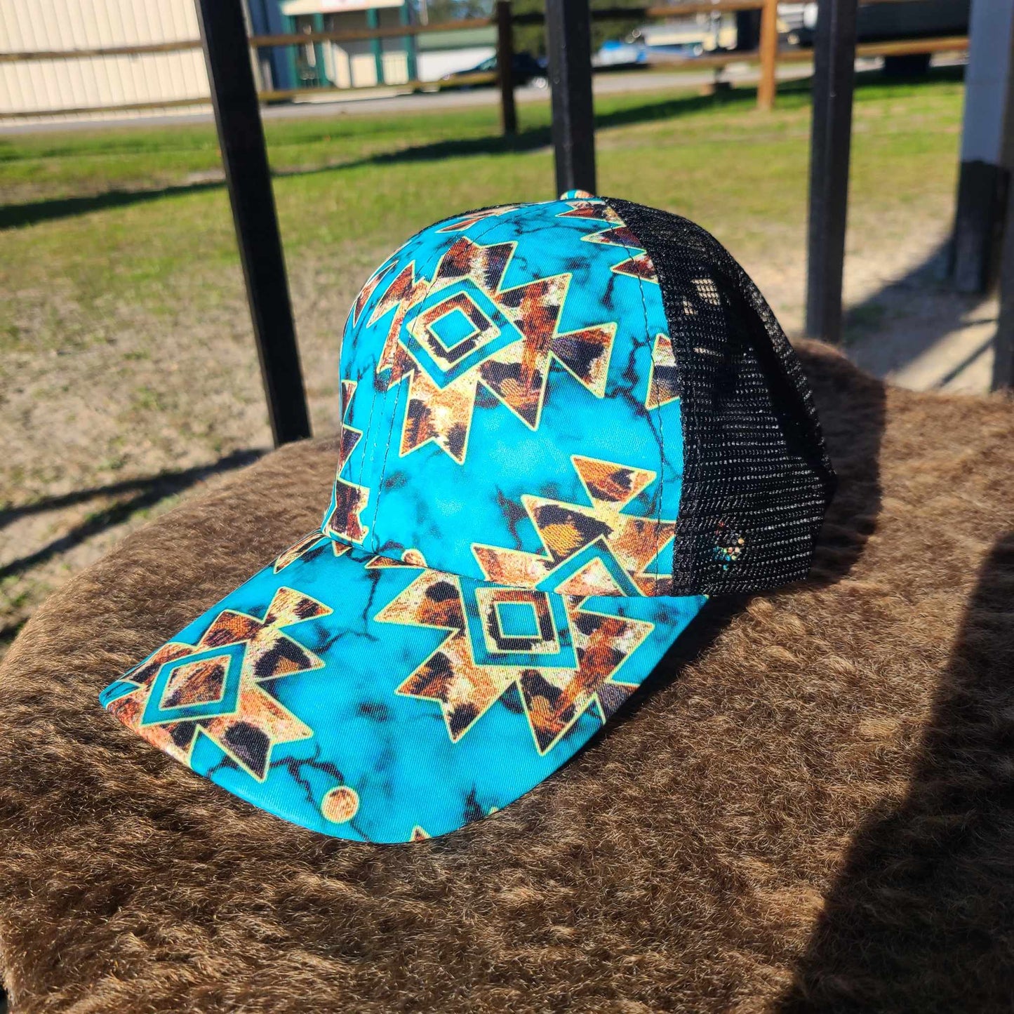 Aztec Hat - Turquoise