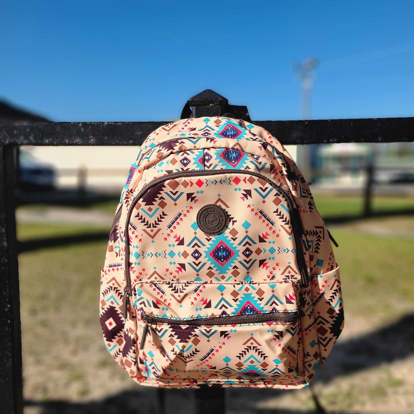Montana West Aztec Print Backpack- CREAM