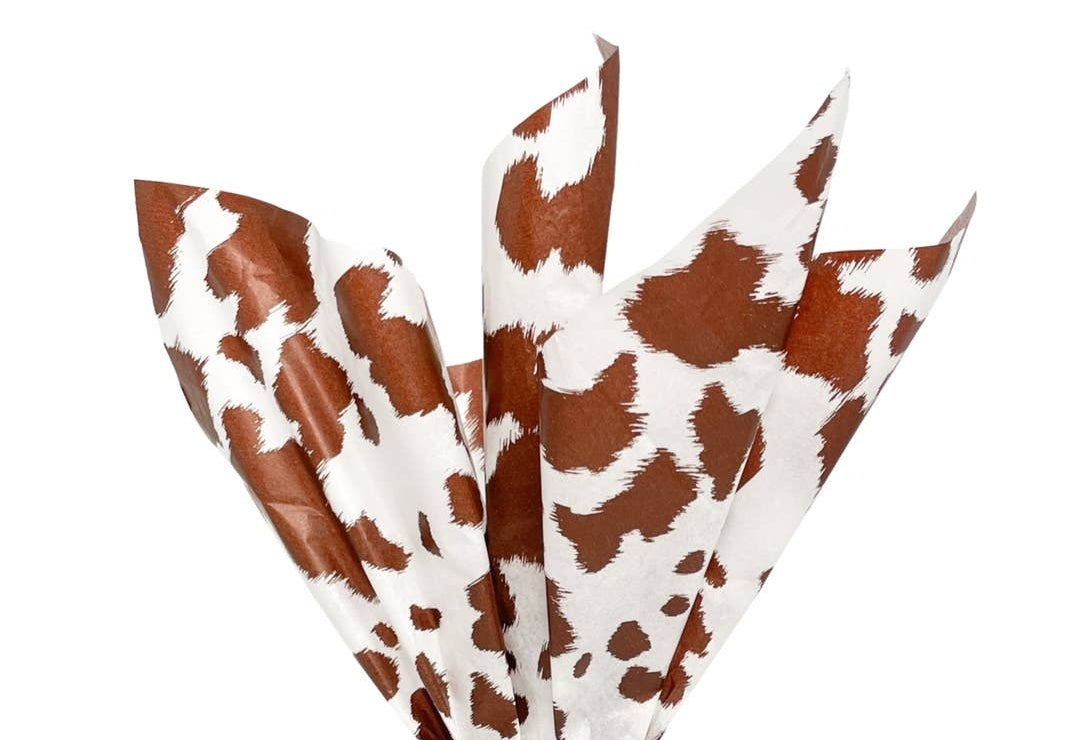 Brown Cowhide Print Tissue Paper (Pack of 6)