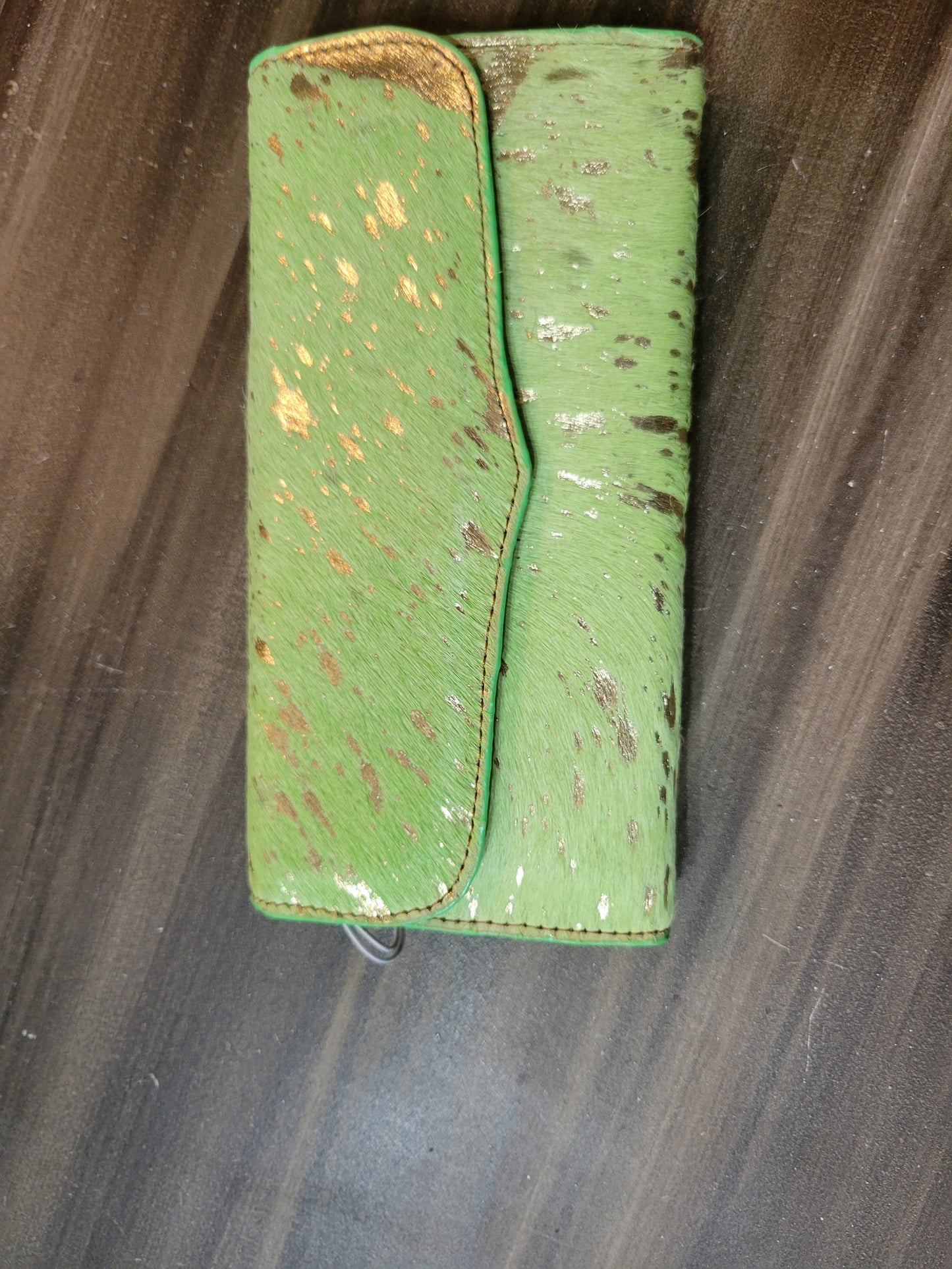 Juliet Full Fur Wallet- LIME