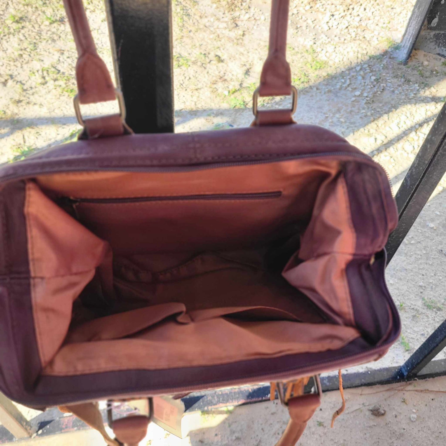 Doctor Bag Style Cowhide Purse