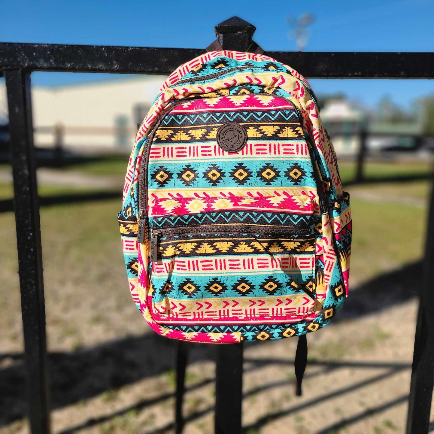 Montana West Pink Aztec Print Backpack
