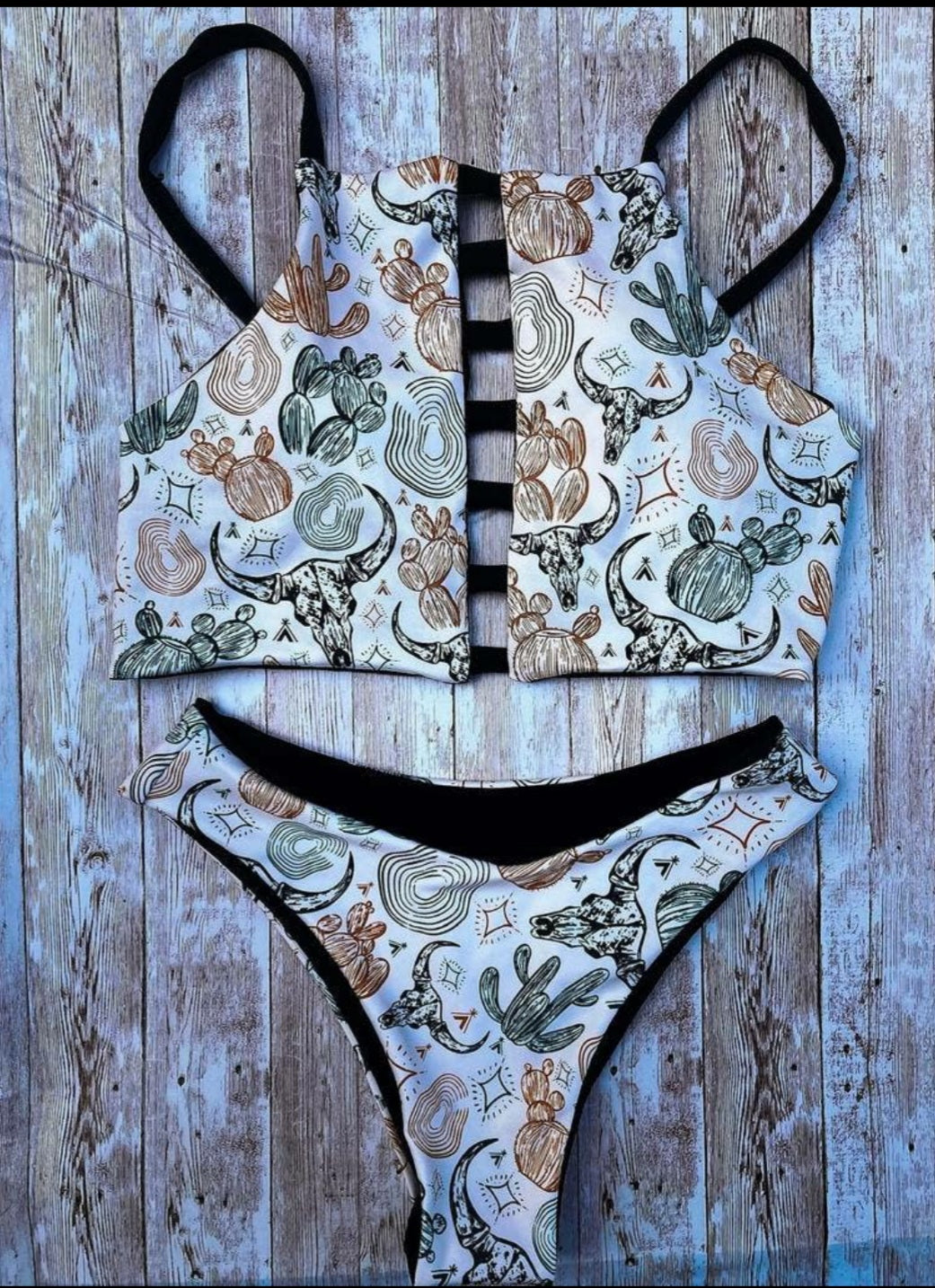 Reversible Doodle Rodeo Swimsuit
