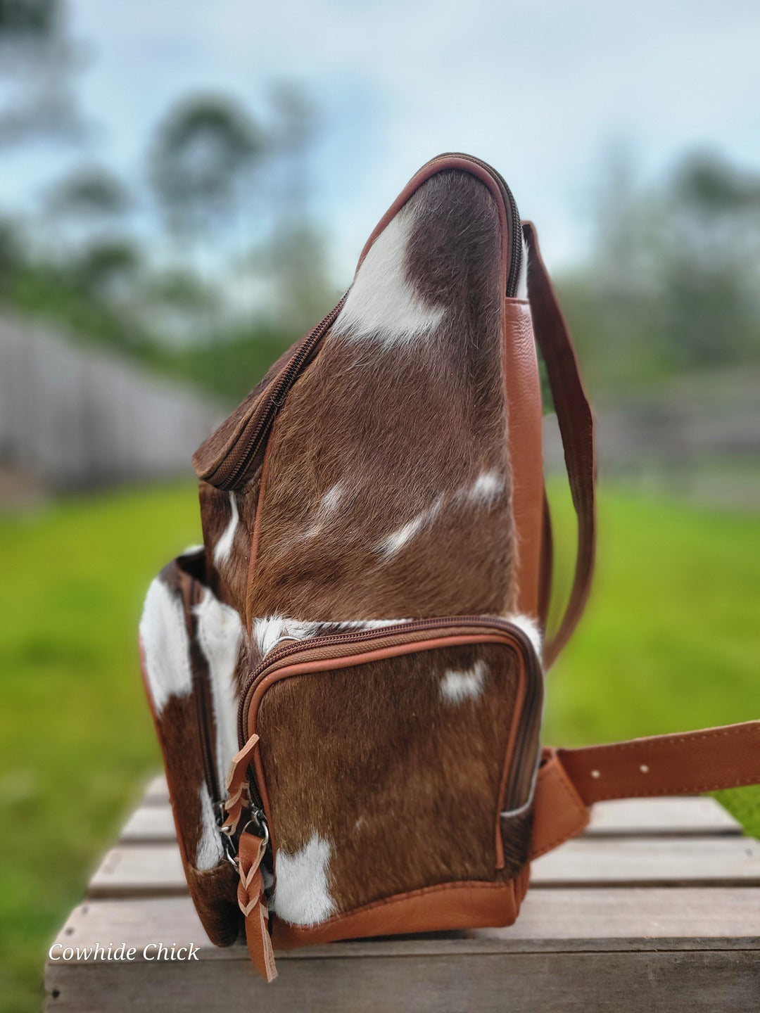 Leather Cowhide Backpack