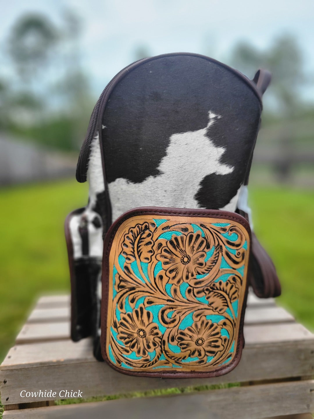 Cowhide &  ALL Tooled Backpack