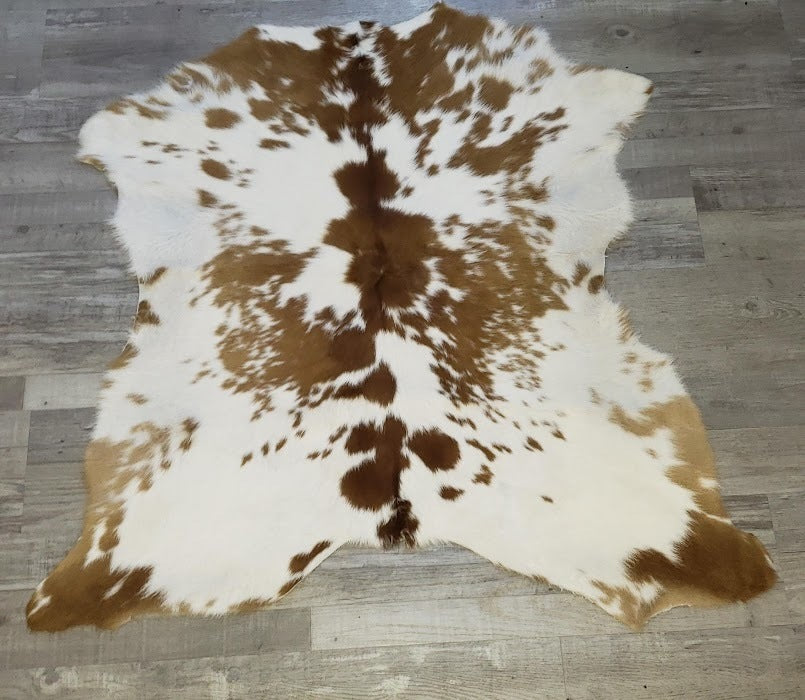 Speckled light Brown & White Calve Hide