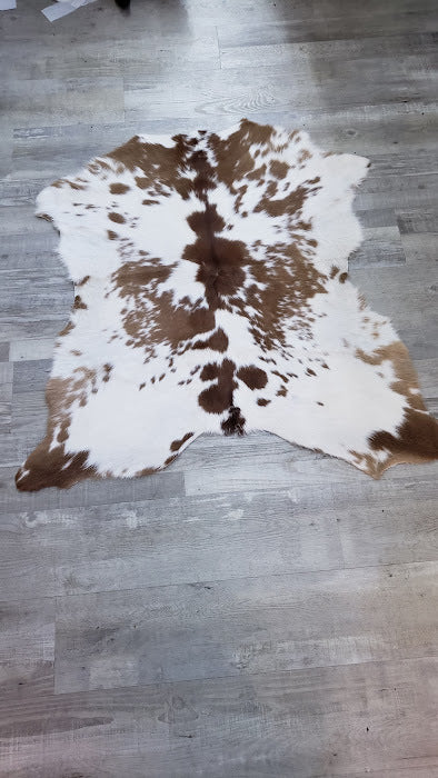 Speckled light Brown & White Calve Hide