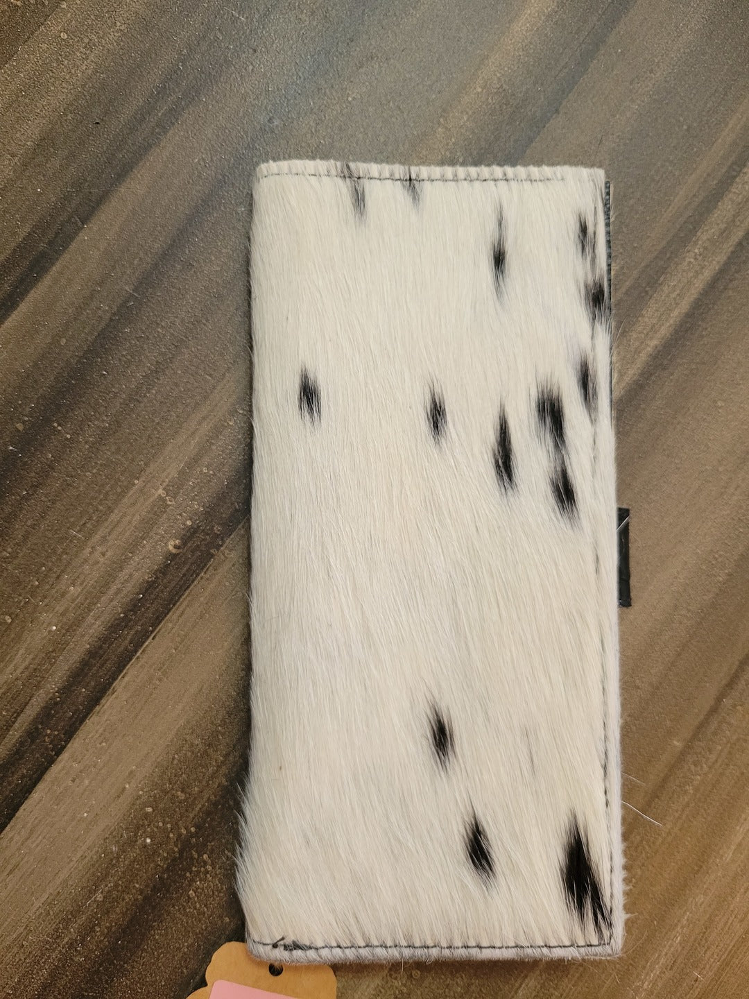 Cowhide Check Book Black