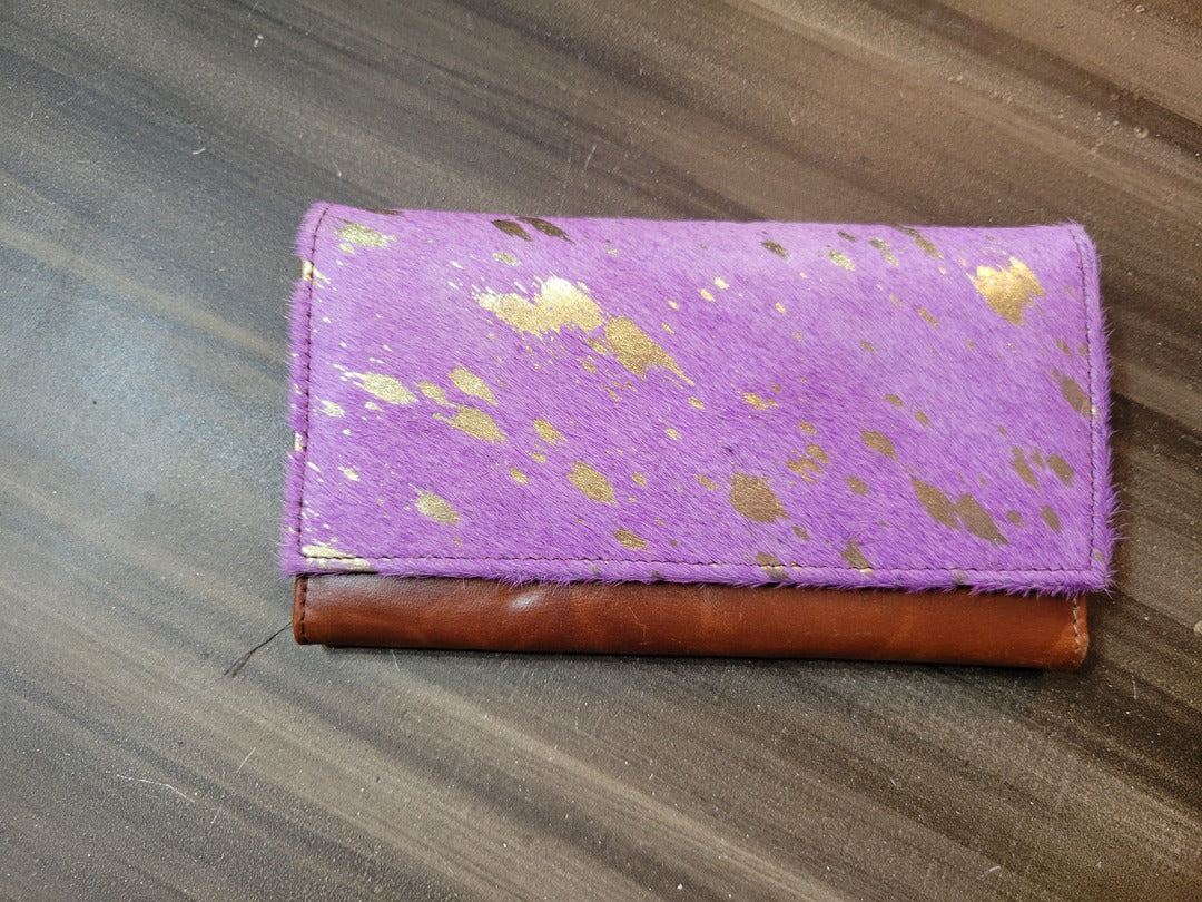 Bella Wallet-Colored Hides - PURPLE