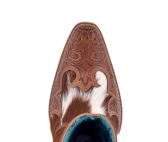 Georgia Trail Hair-on Hide & tooled Leather Boots