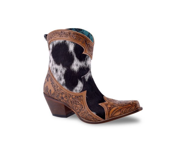 Sandy Mae Hair-on Hide & tooled Leather Boots