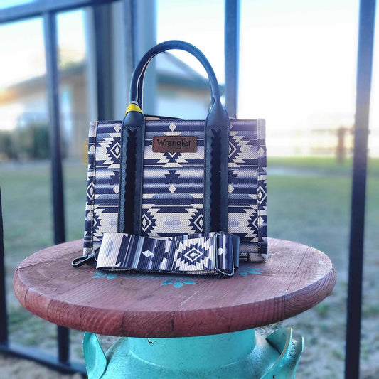 Wrangle Small Canvas Tote/Crossbody -GRAY/BLACK