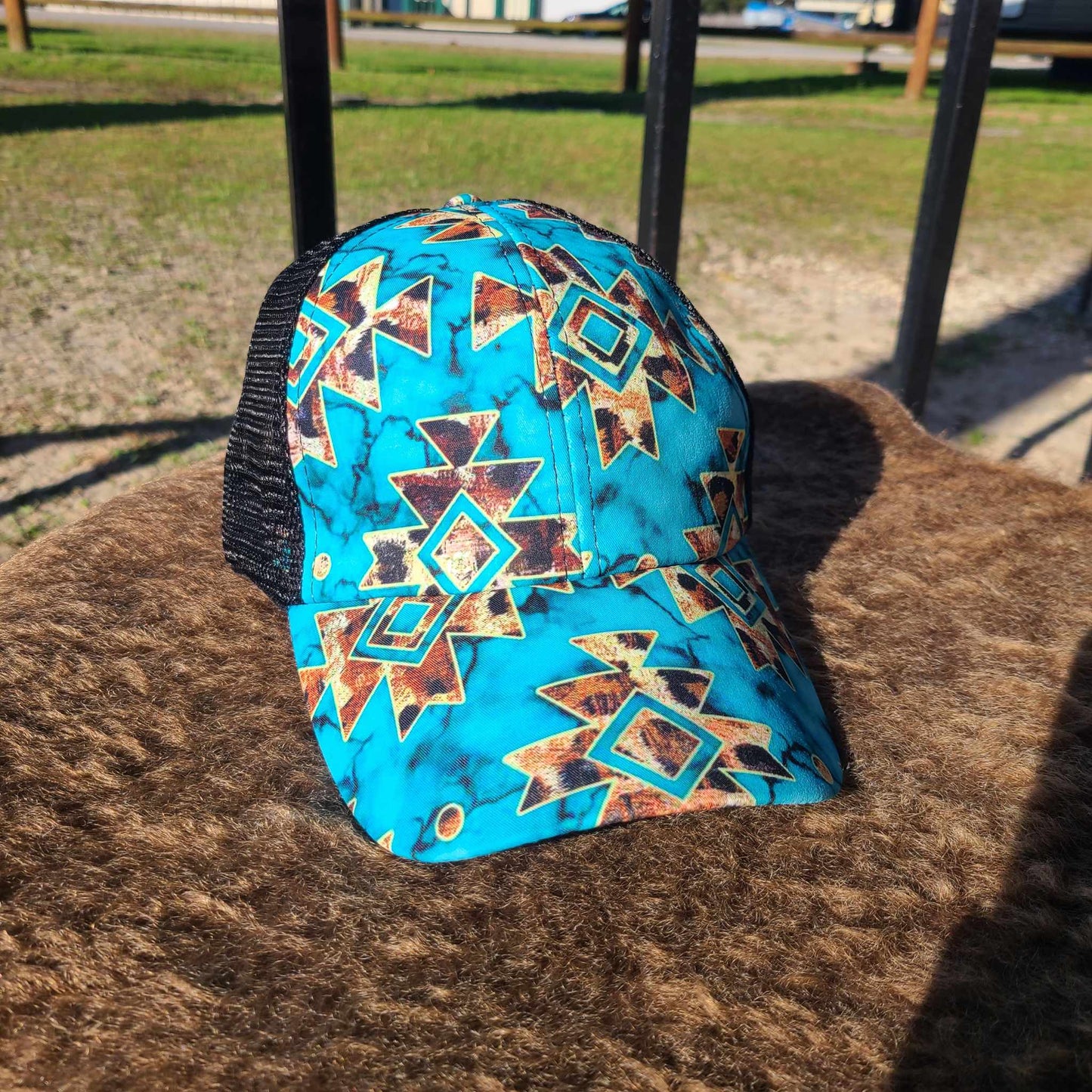 Aztec Hat - Turquoise