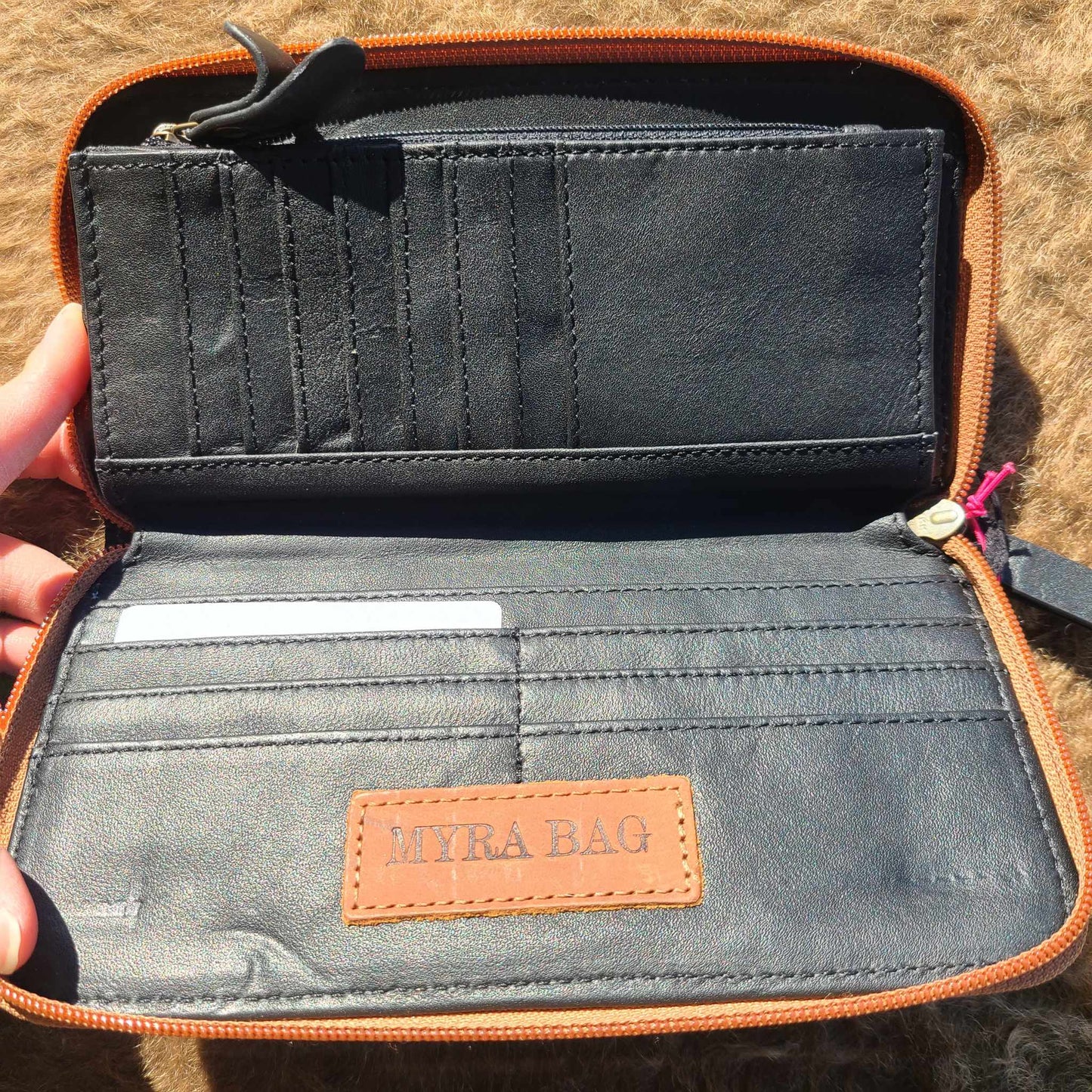 Pecos Creek Trail Hair-on Hide Wallet