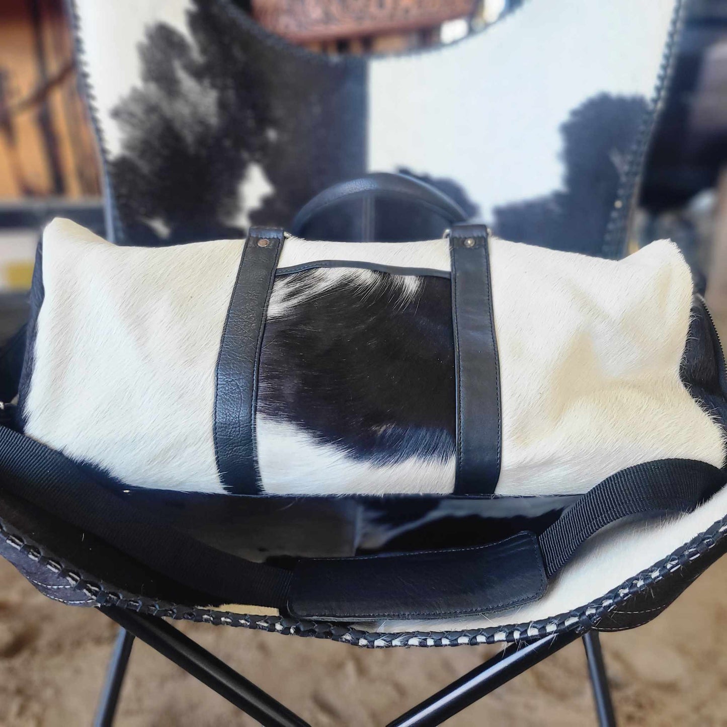 Black And White Duffle Bag