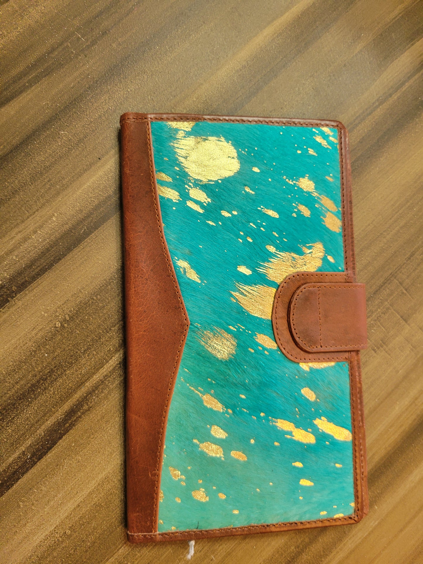 Blanche Clutch Wallets-Colored Hides - TEAL
